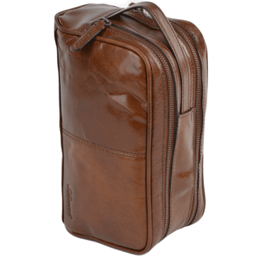 Mens Leather Washbag Chestnut/vt : 2012