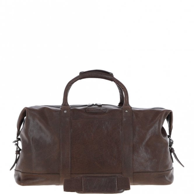 Ashwood Men's Luxury Leather Weekend Holdall Brown: Austin