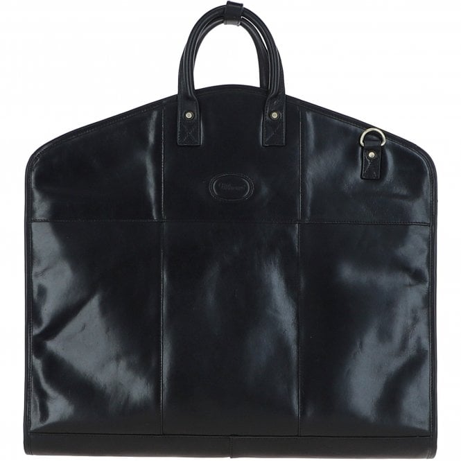 Ashwood Mens Michigan Leather Suit Carrier Black: 8145