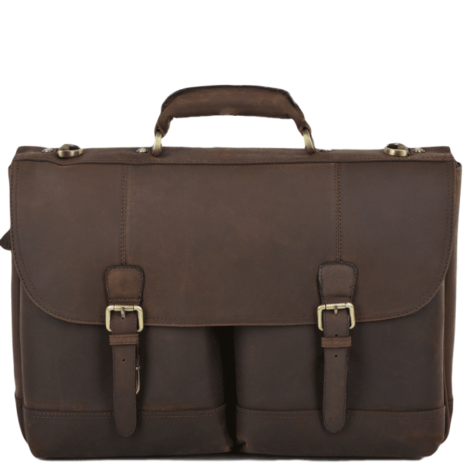 Ashwood Mens Single Gusset Heavy Duty Laptop Briefcase Mud/mud : Henry