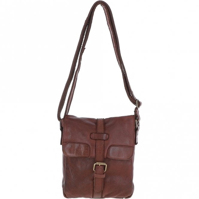 Ashwood Mens Small Flight Body Bag Brandy : Agnes