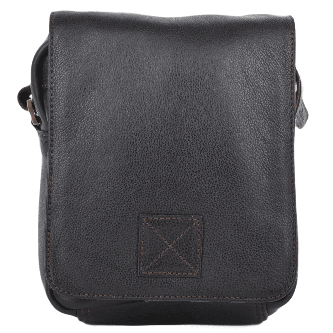 Ashwood Mens Small Zip Around Flight Side Bag Brown/tum : Jerry