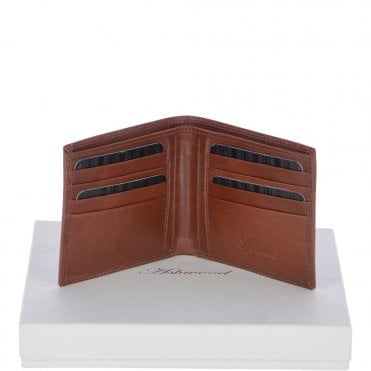 Men's Vegetable Tanned Leather Classic 8 Card Billfold  Wallet Tan : 1211-VT