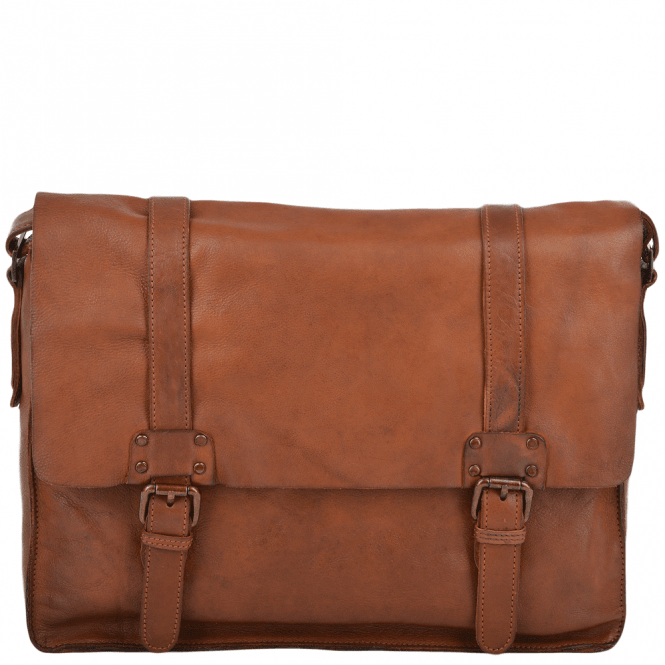 Ashwood Mens Vintage Leather Messenger Bag Rust : 7996
