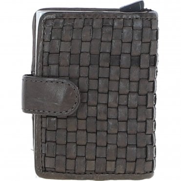 Ashwood Metal & Leather Card Wallet Dark Grey: D-10 W