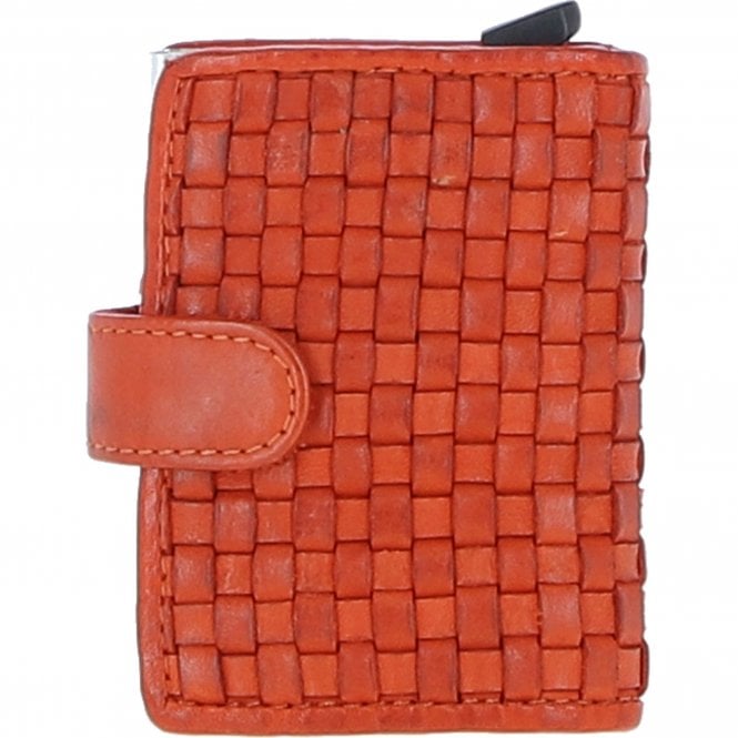 Ashwood Metal & Leather Card Wallet Orange: D-10 W