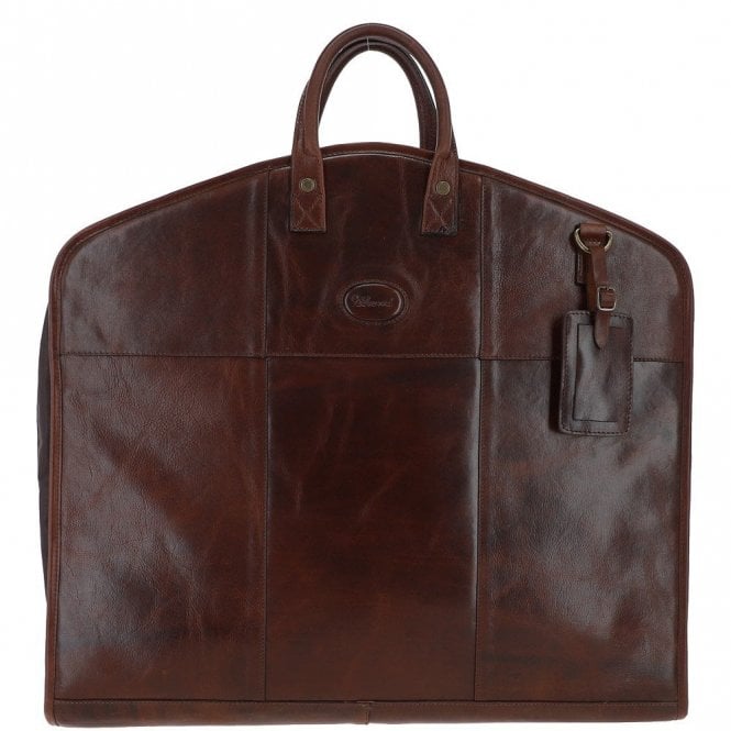 Ashwood Michigan Leather Suit Carrier Tempo Brown: 8145