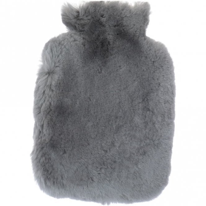 Ashwood Natural Sheepskin Hot Water Bottle Cover Grey: HW Bottle Cover 2L