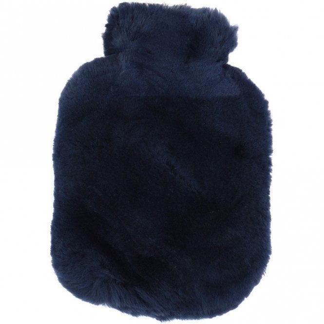 Ashwood Natural Sheepskin Hot Water Bottle Cover Indigo: HW Bottle Cover 2L