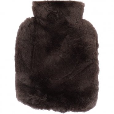 Natural Sheepskin Hot Water Bottle Cover Mink Brown: HW Bottle Cover 2L