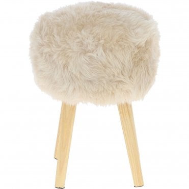 New Zealand Sheepskin Stool Lenen: NZ Stool