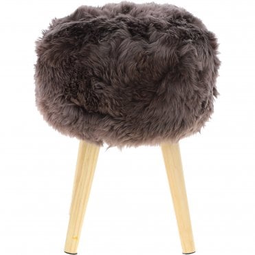 New Zealand Sheepskin Stool Mink:  NZ Stool