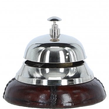 Premium Counter Bell With Leather Base Chestnut: LF-140