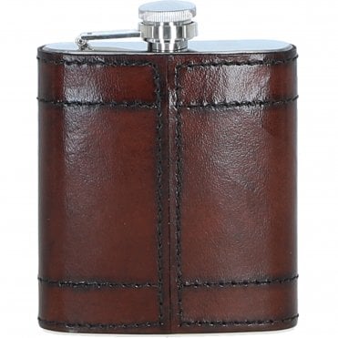 Ashwood Premium Leather Portable Whiskey Flask Chestnut: LF-110