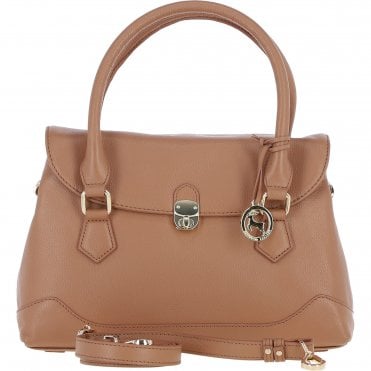 Premium Leather Shoulder Bag with Detachable Crossbody Strap Butterscotch: Y-56
