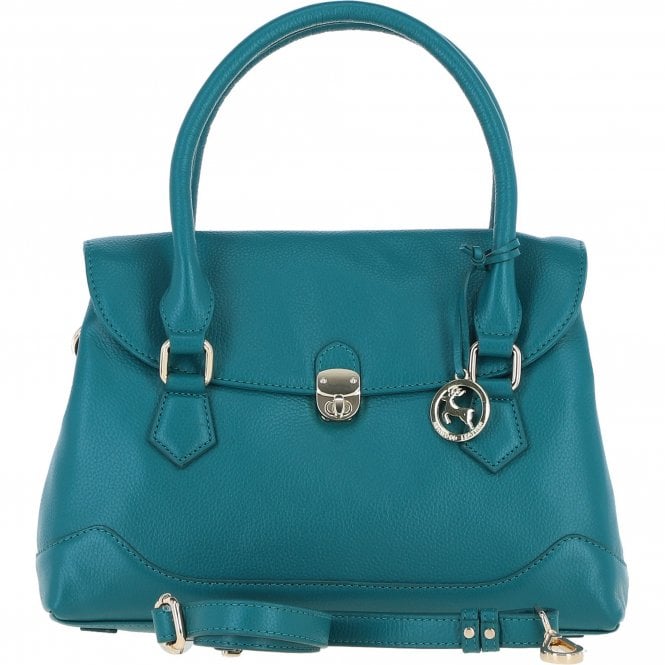 Ashwood Premium Leather Shoulder Bag with Detachable Crossbody Strap Green: Y-56