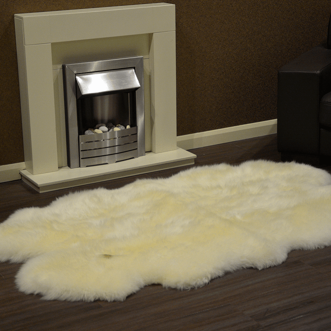 Ashwood Quad Australian Sheepskin Rug Ivory