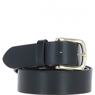 Real Leather Handmade Mens Belt Black: MB-150