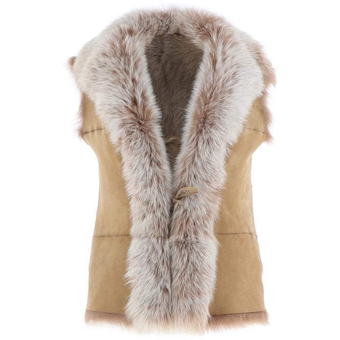 Ashwood Reversible Toscana Suede Leather Gilet Camel : KB-42