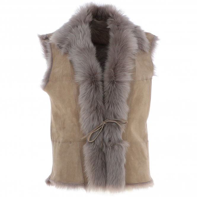 Ashwood Reversible Toscana Suede Leather Gilet Mouse Tt: KB-42