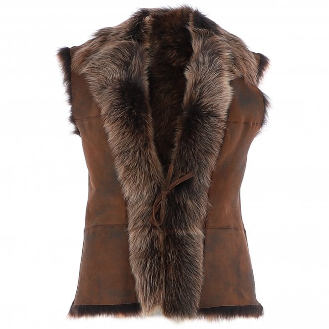 Ashwood Reversible Toscana Suede Leather Gilet Vin Whisky : KB-42