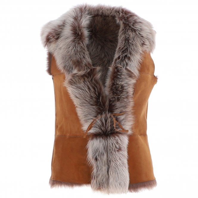 Ashwood Reversible Toscana Suede Leather Gilet Whisky : KB-42