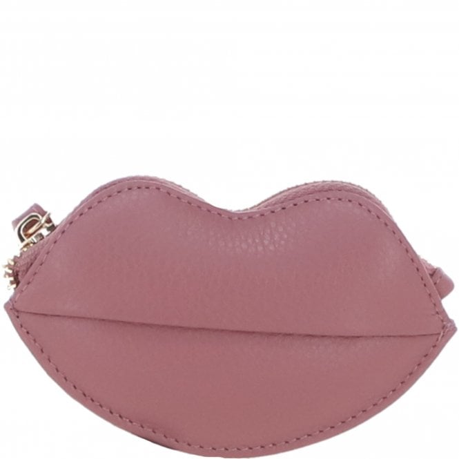 Ashwood RFID Protected Lip-Shaped Leather Keyring Purse with Wrist Strap Rose: Y-73