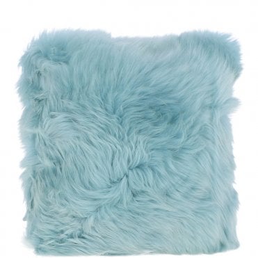 Ashwood Sheepskin Cushion Duck Egg
