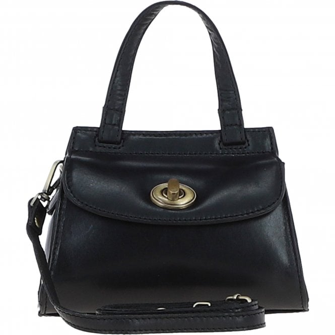 Ashwood Small Leather Grab Bag Black: V-82