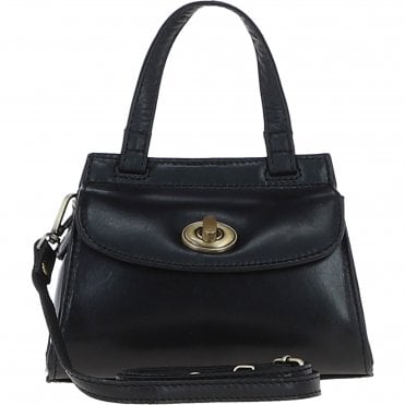 Ashwood Small Leather Grab Bag Black: V-82