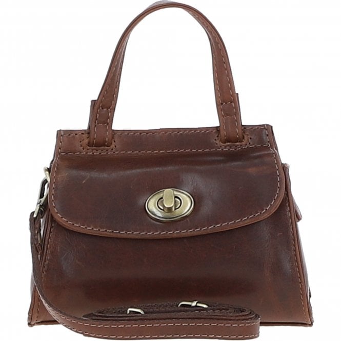 Ashwood Small Leather Grab Bag Brown: V-82