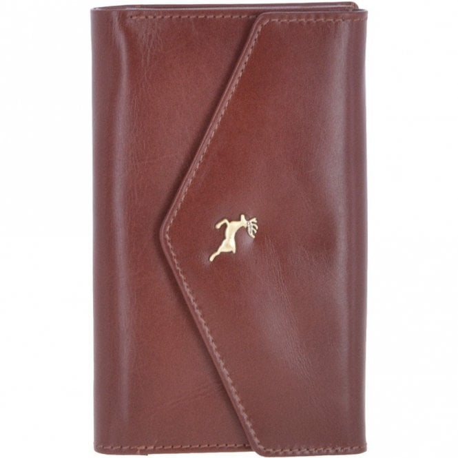 Ashwood Small Vegetable Tanned Cash And 10 Card Envelope Purse Chestnut: V-62