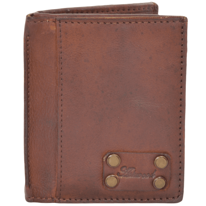 Ashwood Small Vintage Dipped 3 Card Bill Fold Leather Wallet Rust :1777