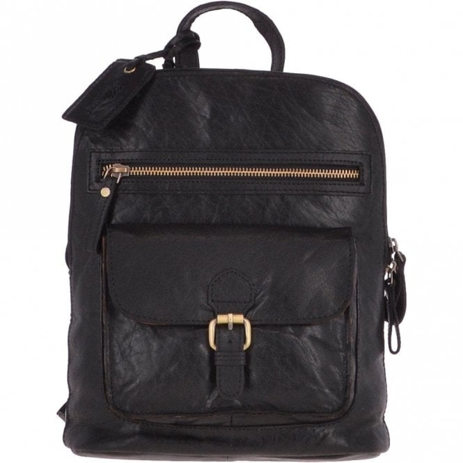 Ashwood Small Vintage Leather Backpack Black – G25