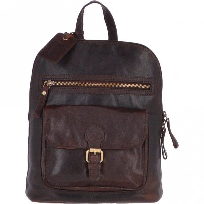 Ashwood Small Vintage Leather Backpack Brandy – G25