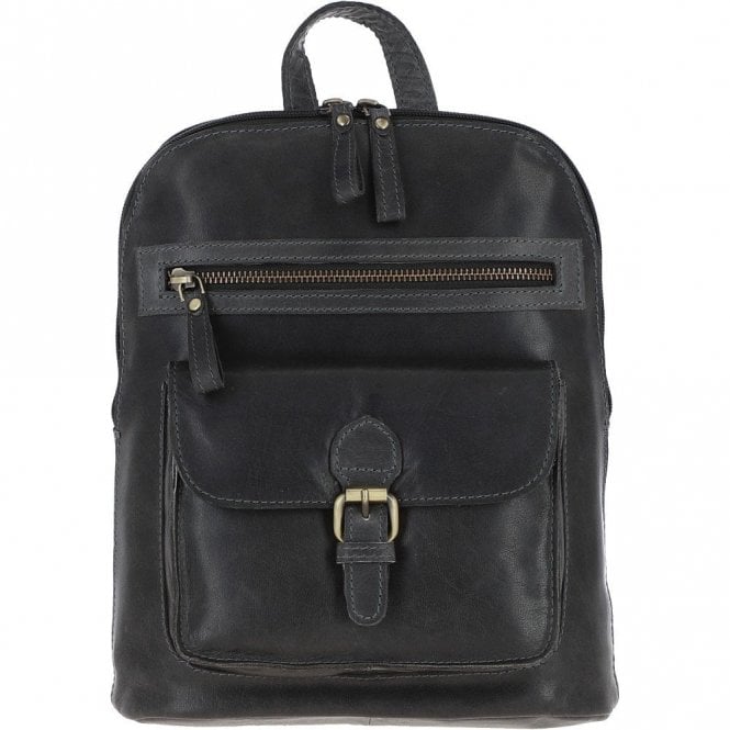 Ashwood Small Vintage Leather Backpack Grey: G25