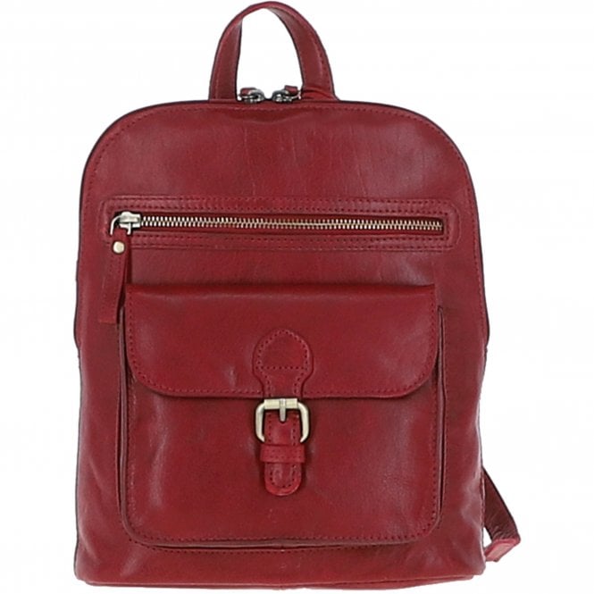 Ashwood Small Vintage Leather Backpack Red – G25
