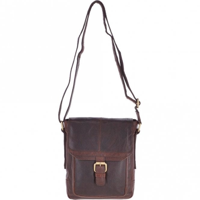 Ashwood Small Vintage Wash Leather Travel Bag Brandy : G-31