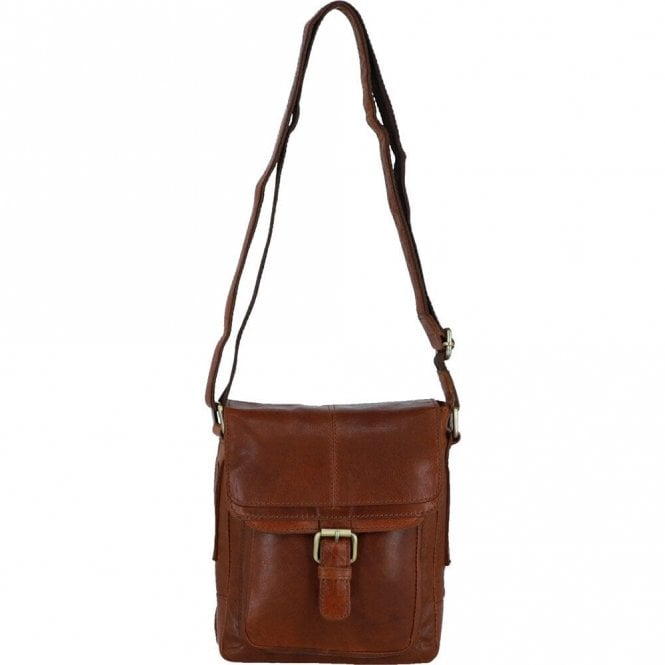 Ashwood Small Vintage Wash Leather Travel Bag Tan: G-31