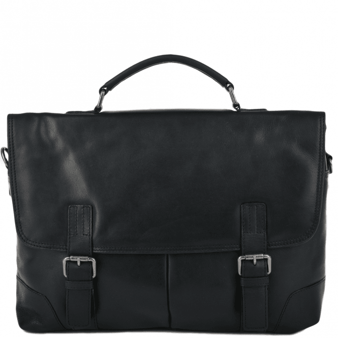 Ashwood Soft Leather Handcrafted Briefcase Black : Elliot