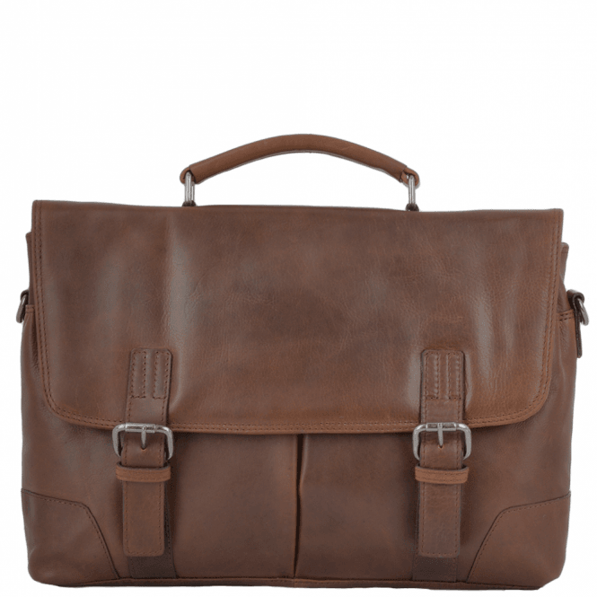 Ashwood Soft Leather Handcrafted Briefcase Tan : Elliot