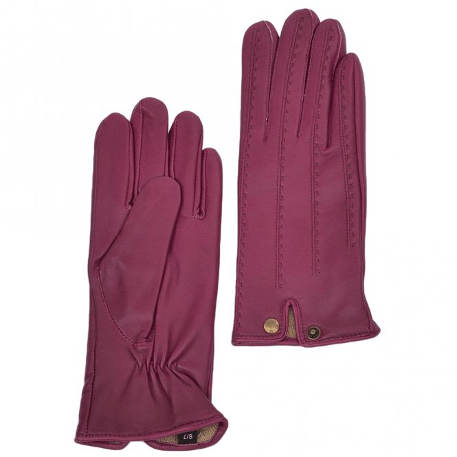 Ashwood Stitch Detail Leather Gloves Shiraz : 733