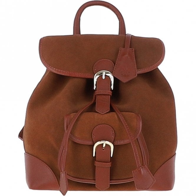 Ashwood Suede and Leather Backpack Tan: S-16