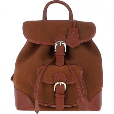 Ashwood Suede and Leather Backpack Tan: S-16