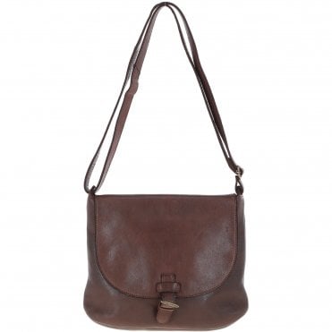 Tablet Friendly Medium Vintage Leather Bag Brandy: D-91