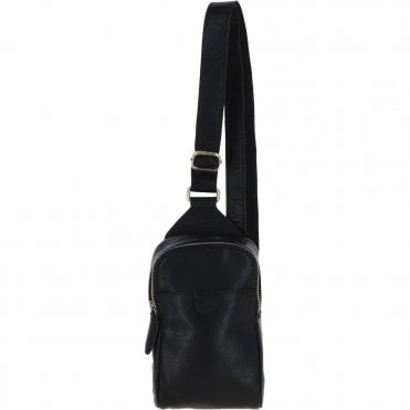 Ashwood Three Pocket Leather Sling Bag - Black: T-75