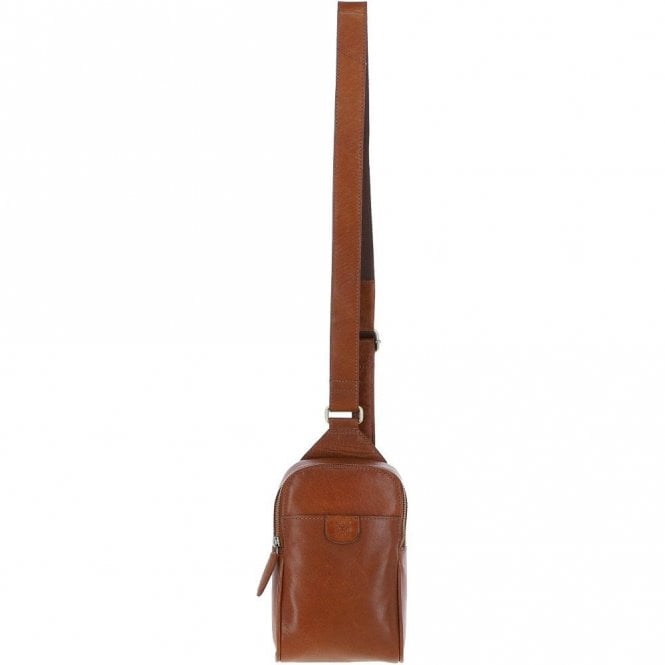 Ashwood Three Pocket Leather Sling Bag - Honey: T-75
