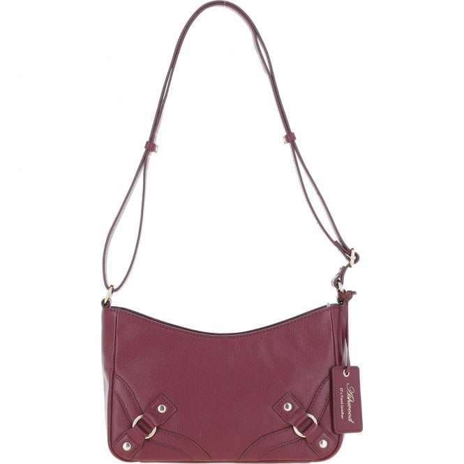 Ashwood Top Zip Leather Crossbody Bag Wine: Z-78