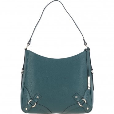 Ashwood Top Zip Leather Shoulder Bag Green: Z-77