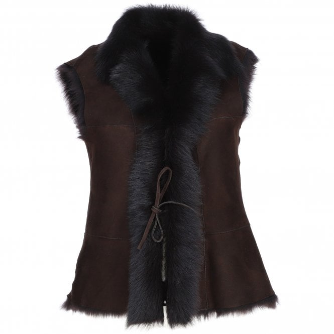 Ashwood Toscana Suede Leather Gilet Brn/Brn : KB-42
